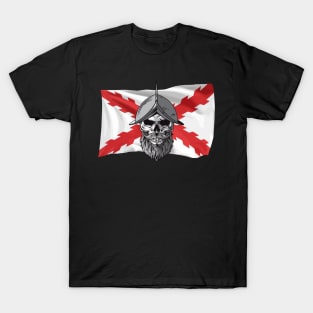 Cruz de Borgoña. Skull soldier T-Shirt